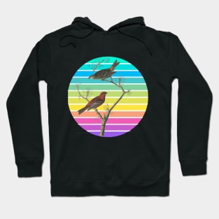 Lark Birds perched on the branches Hoodie